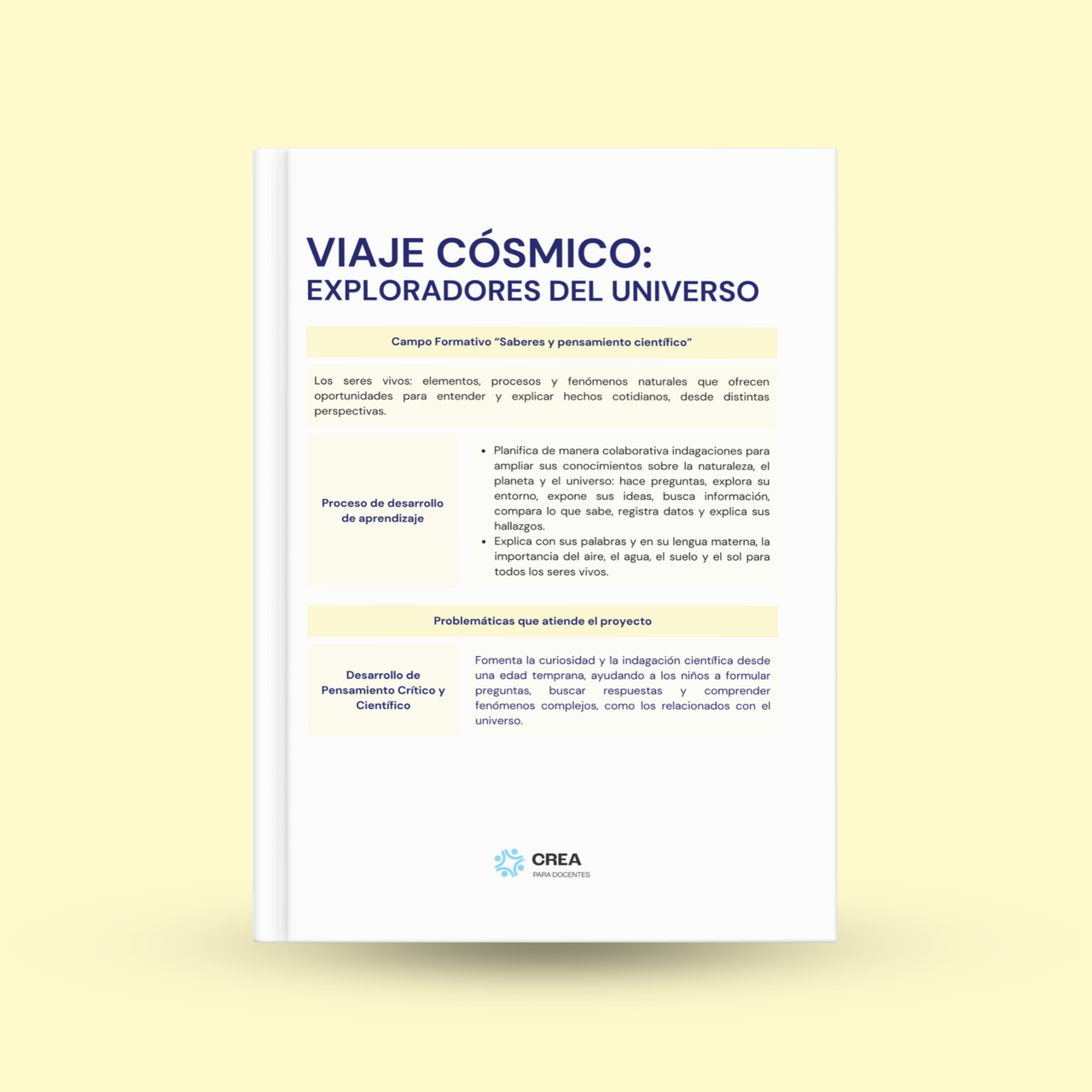 Viaje cosmico: exploradores del universo - 3.º de preescolar